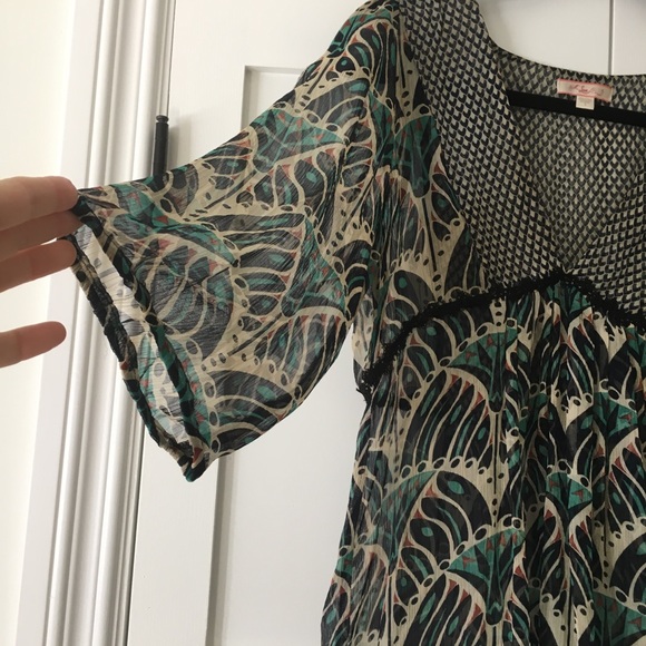 UO Lux sheer blouse - Picture 2 of 5